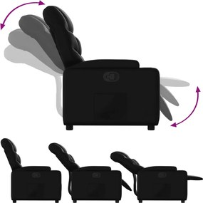 vidaXL Πολυθρόνα με Ανακλινόμενη Πόρτα Μαύρη από Συνθετικό Δέρμα