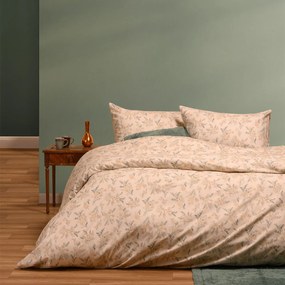 Φανελένια Σεντόνια King Size (Σετ) Melinen Agnes Ecru Μπεζ Χωρίς Λάστιχο 270x260
