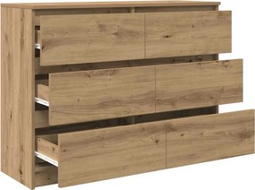 vidaXL Sideboard Artisan Oak 100x35x76 cm Κατασκευασμένο ξύλο