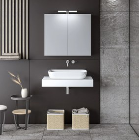 ΣΕΤ ΕΠΙΠΛΟΥ STONE 80cm χρ.WHITE 9SSTO080WH 9SSTO080WH
