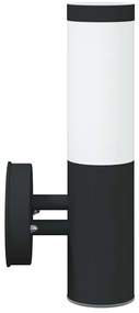 vidaXL Φωτιστικό Τοίχου Για Εξωτερικούς Χώρους 2 pcs Μαύρο