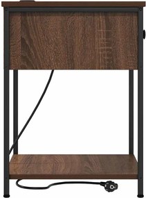 vidaXL Κομοδίνο Καφέ δρυς 42 x 41 x 56 εκ. Επεξεργασμένο ξύλο