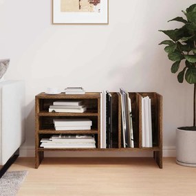 vidaXL Ντουλάπι δίσκων βινυλίου Καπνιστό Δρύς 78,5 x 35 x 45 εκ