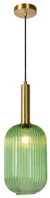 Φωτιστικό Κρεμαστό Lucide 45386-20-33 MALOTO Πράσινο (Green)|Μελί (Amber)