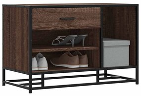 Πάγκος παπουτσιών καφέ δρυς 80x40x53,5 cm