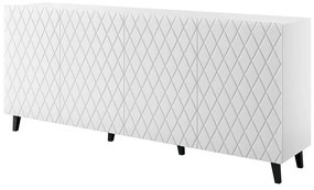 Μπουφές Asti 162581549 200x42x82cm White Πλαστικό,Μοριοσανίδα