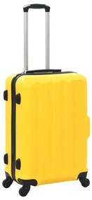 vidaXL Σετ Βαλιτσών Τρόλεϊ με Σκληρό Περίβλημα 3 τεμ. Κίτρινο από ABS