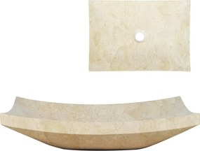 vidaXL Νιπτήρας Κρεμ 50 x 35 x 12 εκ. Μαρμάρινος