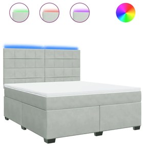 ΚΡΕΒΑΤΙ BOXSPRING ΜΕ ΣΤΡΩΜΑ ΑΝΟΙΧΤΟ ΓΚΡΙ 180X200 ΕΚ. ΒΕΛΟΥΔΙΝΟ 3293278