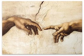 Πίνακας σε καμβά "The Creation of Adam"  ψηφιακής εκτύπωσης 100x70x3εκ. - 012