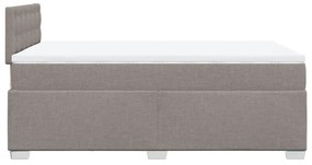 Κρεβάτι Boxspring με Στρώμα Taupe 120x190 εκ. Υφασμάτινο - Μπεζ-Γκρι