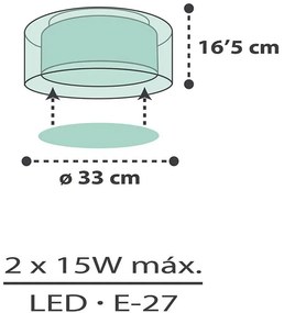 Πλαφονιέρα Ango Nuvola-Prasino