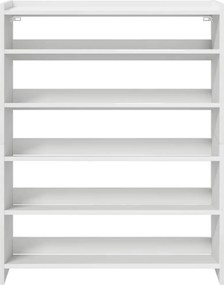 Ράφι παπουτσιών vidaXL Λευκό 80x25x100 cm Κατασκευασμένο ξύλο