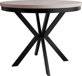 Τραπέζι Edder 90 επεκτεινόμενο-Cashmere-Μαύρο