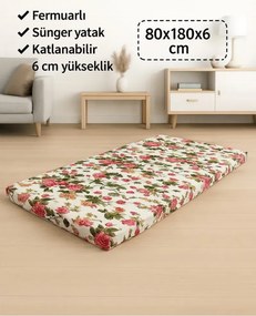 Stewehome Στρώμα αφρού για δάπεδο ή μπαλκόνι 180x80x6 cm