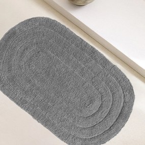 Πατάκι Μπάνιου Cooper Light Grey Melinen 50X80cm 100% Cotton