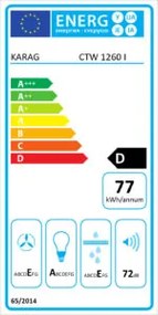 Karag CTW 12 Inox 60 - Επιτοιχη Καμιναδα Κουζινας 60 εκ.
