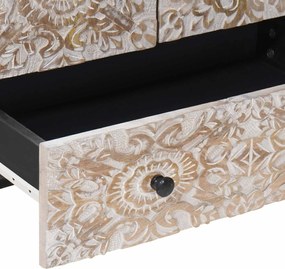 vidaXL Ψηλή Επιφάνεια Λευκό 60 x 33,5 x 100 εκ. Στερεό ξύλο μάνγκο