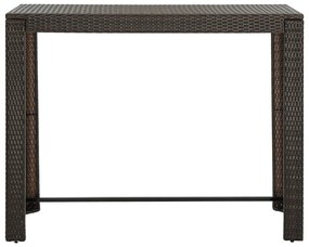 vidaXL Τραπέζι Μπαρ Κήπου Καφέ 140,5x60,5x110,5 εκ. Συνθετικό Ρατάν