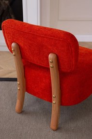 Stewehome πολυθρόνα με πόδια από ξύλο οξιάς 66x60x65 cm