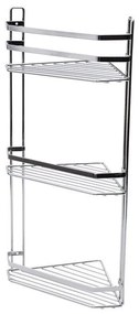 ESTIA ΕΤΑΖΕΡΑ ELEGANT ΜΕΤΑΛΛΙΚΗ ΓΩΝΙΑΚΗ 3 ΘΕΣΕΩΝ 54x28x18cm ΧΡΩΜΙΟΥ