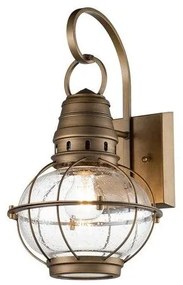 Φανάρι  Απλίκα Φωτιστικό Τοίχου 1xE27 IP44  40cm  Bridgepoint Elstead Lighting KL-BRIDGEPOINT-M-NBR Ορείχαλκος