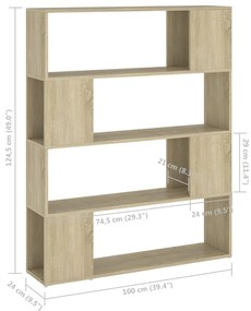 ΒΙΒΛΙΟΘΗΚΗ/ΔΙΑΧΩΡΙΣΤΙΚΟ ΧΩΡΟΥ SONOMA ΔΡΥΣ 100 X 24 X 124 ΕΚ. 809191