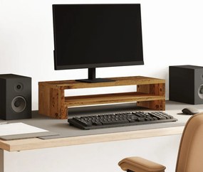 vidaXL Βάση Οθόνης Όψη Παλαιού Ξύλου 54x22x15 εκ. από Επεξ. Ξύλο