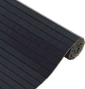 vidaXL Χαλί Ορθογώνιο Μαύρο 100x100 εκ. από Μπαμπού