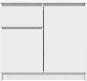 vidaXL Συρταριέρα με Συρτάρια Λευκή 71x35x65 εκ. από Επεξ. Ξύλο