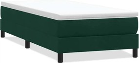 vidaXL Box Spring κρεβάτι χωρίς στρώμα σκούρο πράσινο 80x220εκ