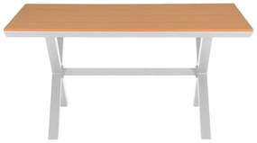 Τραπέζι FL6510 Fylliana Αλουμινίου Polywood Λευκό 150x90x75 εκ. 150x90x75 εκ.