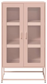 vidaXL Highboard Ροζ 68x39x123 cm Ατσάλι