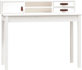 vidaXL Γραφείο Λευκό 110x50x93 εκ. από Μασίφ Ξύλο Πεύκου