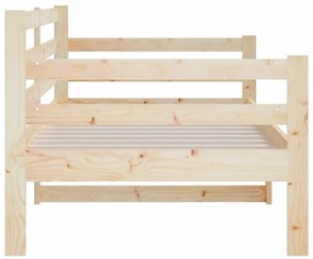 vidaXL Καναπές Κρεβάτι Χωρίς Στρώμα 90x190 εκ. Μασίφ Ξύλο Πεύκου