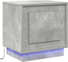 vidaXL Κομοδίνο 2 pcs Σκυρόδεμα Γκρι 44 x 34,5 x 45 εκ
