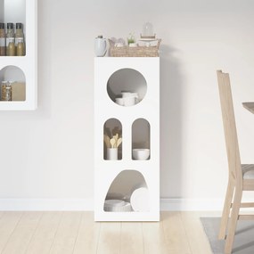 VidaXL Πλαϊνό γραφείο ELST Υψηλής γυαλάδας λευκό 40 x 35 x 100.5 εκ