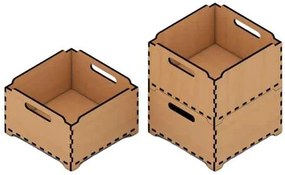 Intra WOODEN STORAGE CRATES – Ξύλινα Κουτιά Αποθήκευσης με Λαβές για  το σπίτι και το γραφείο  41x96x14 cm Box59-01627