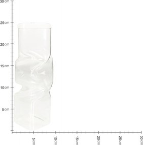 Βάζο ArteLibre Διάφανο Γυαλί 9.5x9.5x25cm