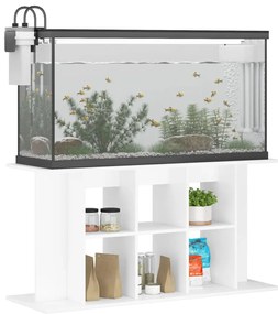 vidaXL Βάση Ενυδρείου Λευκή 120 x 40 x 60 εκ. από Επεξεργασμένο Ξύλο