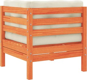 vidaXL Patio Sofa Καφέ ξύλο πεύκου