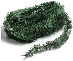 Χριστουγεννιάτικη Πράσινη Γιρλάντα Διακόσμησης Τρέσα 6m x 4cm - 237515