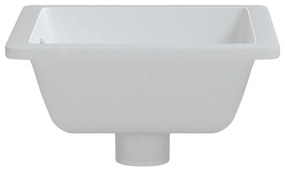 vidaXL Νιπτήρας Μπάνιου Ορθογώνιος Λευκός 36x31,5x16,5 εκ. Κεραμικός