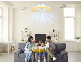 Ανεμιστήρας οροφής 2 σε 1 Beper P206VEN650, Λάμπα LED, 40W, 3 ταχύτητες, Χρονοδιακόπτης, Λευκό