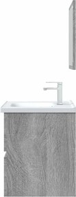 vidaXL Σετ Επίπλων Μπάνιου 2 Τεμαχίων Γκρι sonoma από Τεχν. Ξύλο