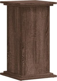 vidaXL Βάσεις Φυτών Καφέ Δρυς 33x33x60 εκ. Επεξεργασμένο Ξύλο