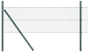 vidaXL Στύλος Περιφράξεων Πράσινο 10 x 0,5 μ. (13 χλστ πλέγμα)