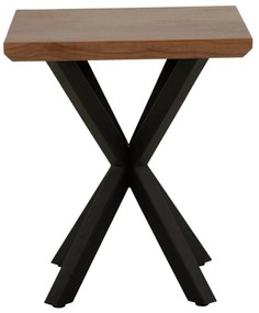 Τραπεζάκι σαλονιού Βοηθητικό C9471.02 MDF με Καπλαμά απο Ξύλο Καρυδίας 50x50x58Υεκ. 50x50x58 εκ.