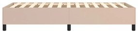 vidaXL Σκελετός Κρεβατιού με Ελατήρια Καπουτσίνο 90x190 εκ. από Συνθετικό Δέρμα