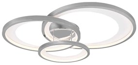 Φωτιστικό Οροφής - Πλαφονιέρα Granada 673810306 36W Led 71,5x63,5x10,5cm Chrome Trio Lighting Metal